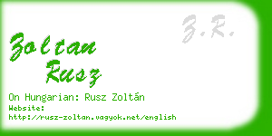 zoltan rusz business card