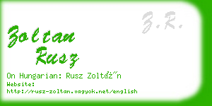 zoltan rusz business card